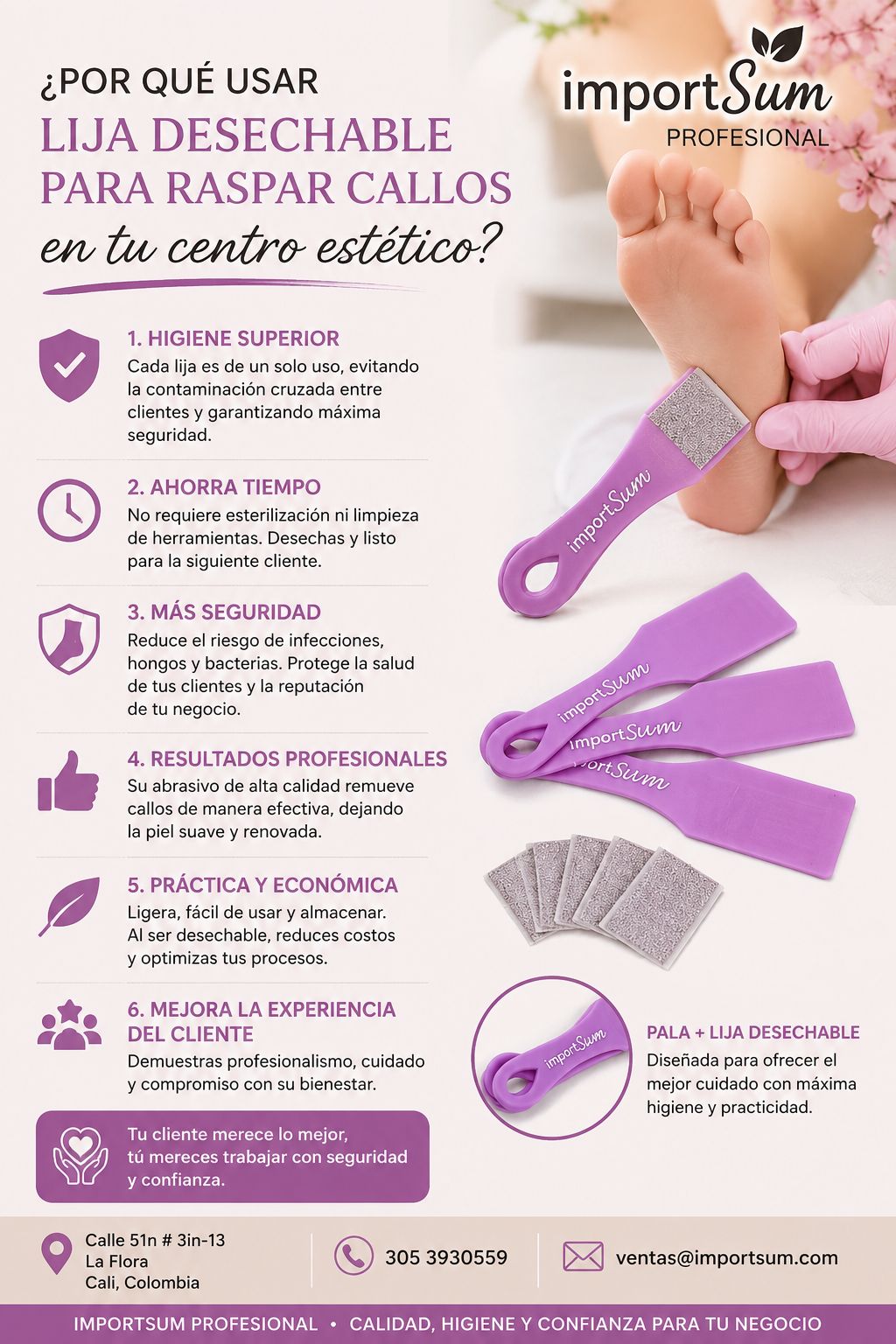 Lija desechable callos ImportSum